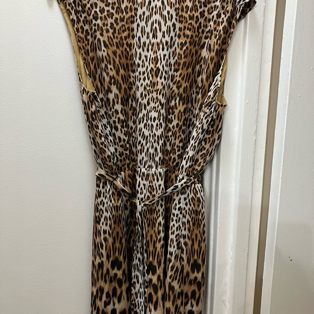 C Wonder Animal Print Silky Dress